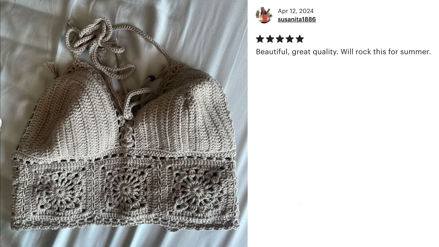 Crochet Tops, Knit Summer Festival Top